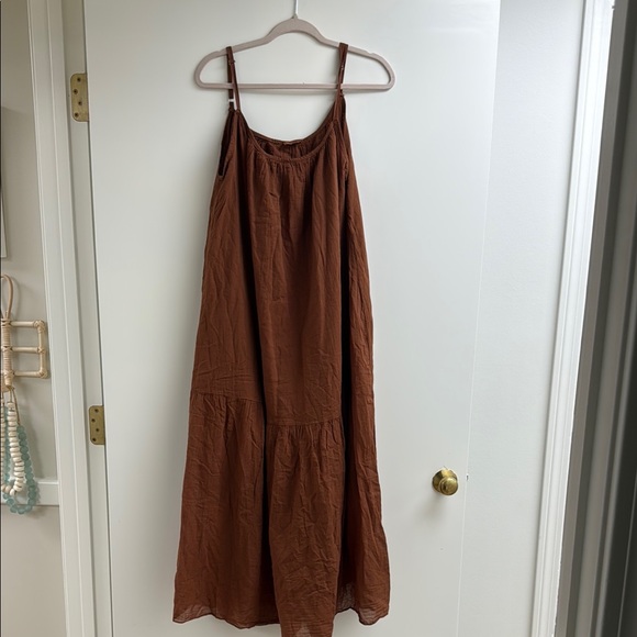 marche Dresses & Skirts - Casual Brown Sleeveless Spaghetti Strap Maxi Sundress